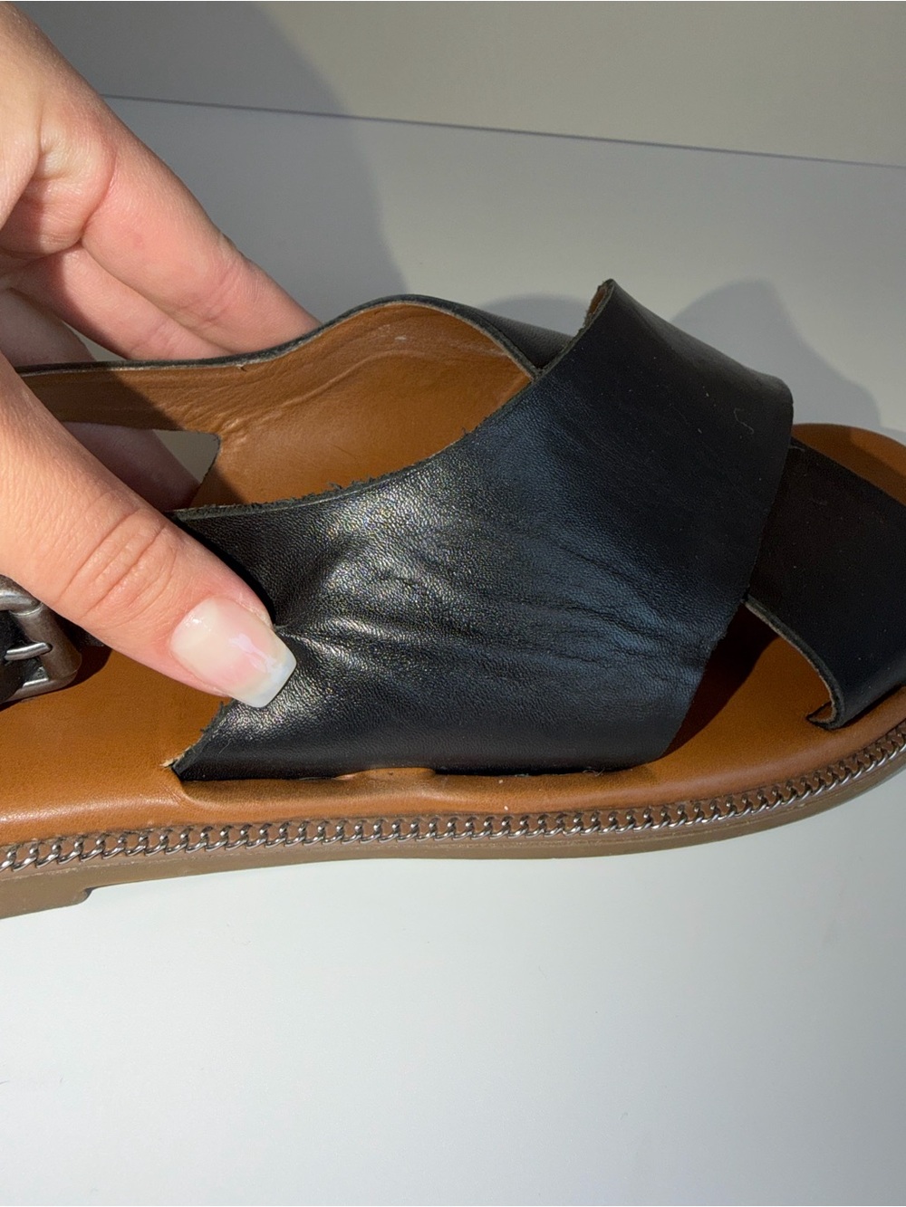 Franco Sarto Black Crisscross Slingback Sandals - Picture 7 of 7